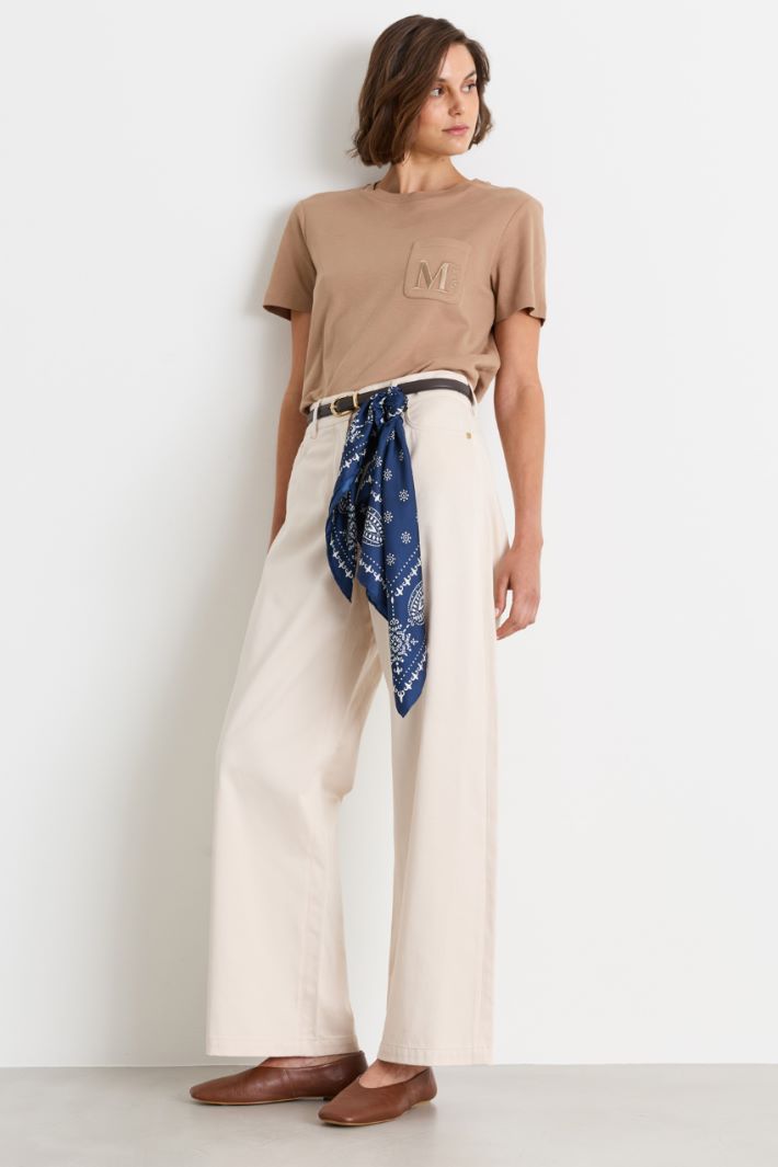 Pantalone in gabardina - BIANCO - Intrend
