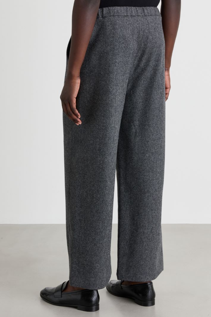 Wool-blend joggers - GREY - Intrend - 4