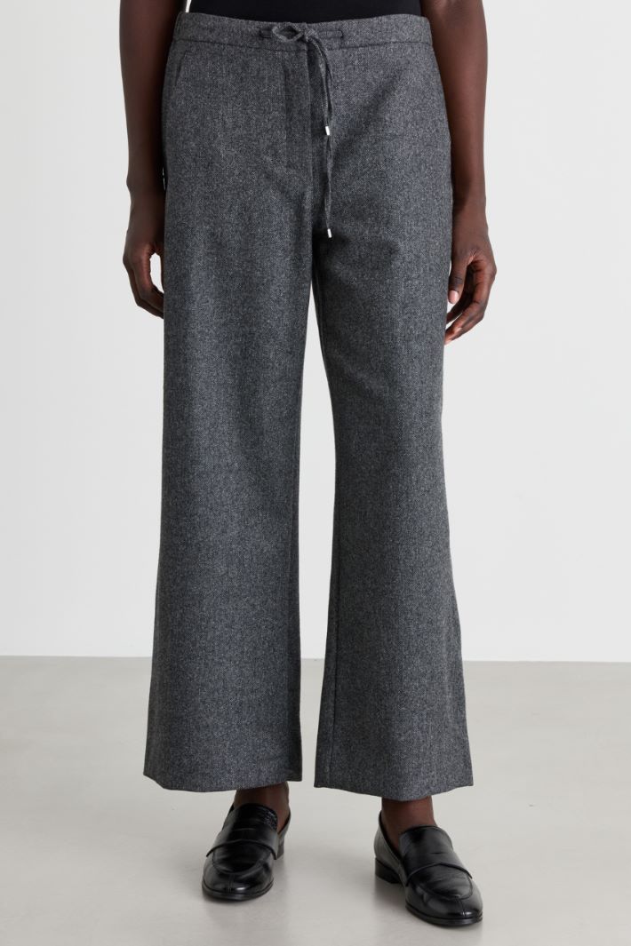 Wool-blend joggers - GREY - Intrend - 2