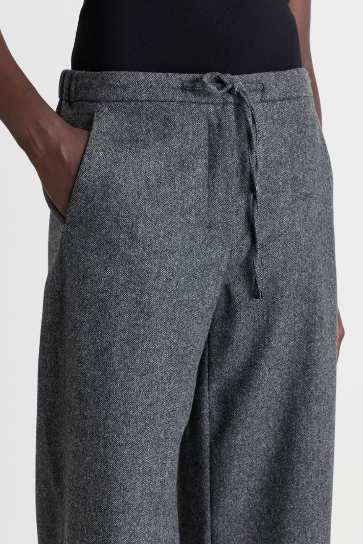 Wool-blend joggers - GREY - Intrend - 3