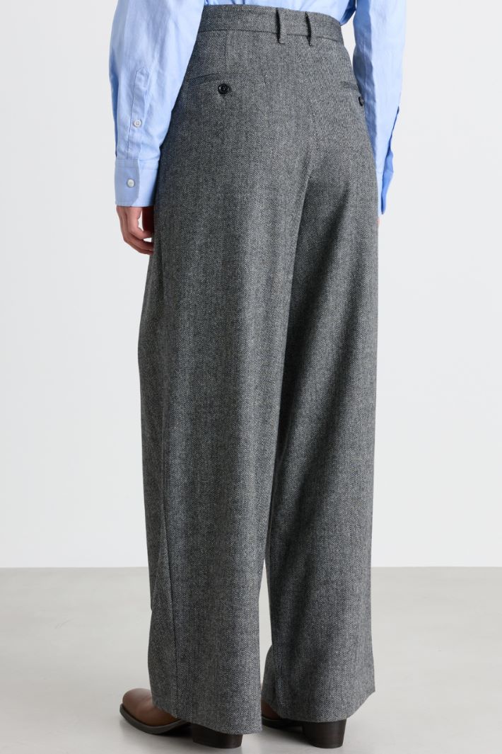 Flannel trousers - GREY - Intrend - 4