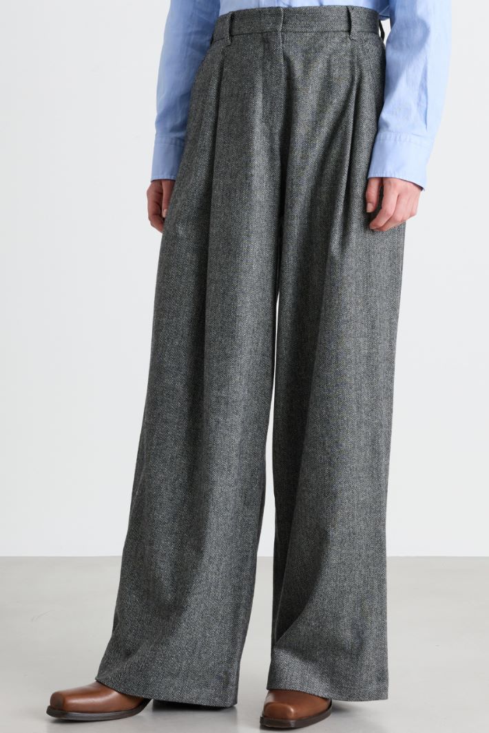 Flannel trousers - GREY - Intrend - 2