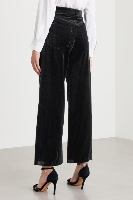 Pantalone dritto in velluto
