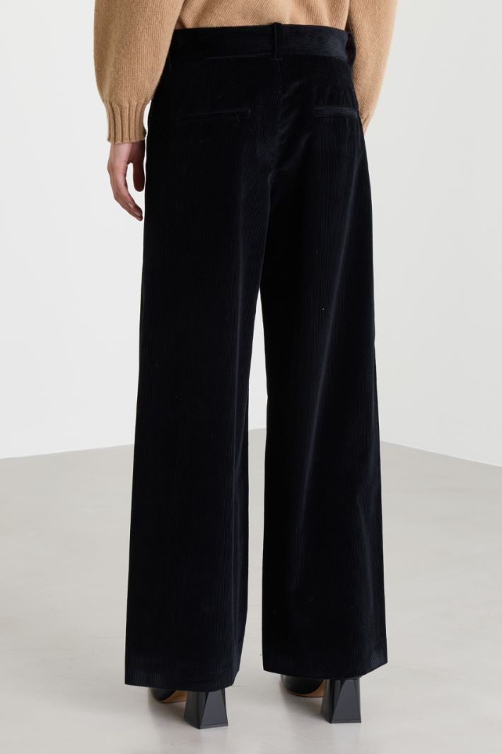 Pantalone in velluto - NERO - Intrend - 4