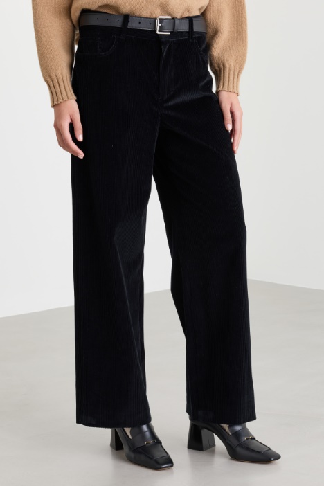 Pantalone in velluto di puro cotone