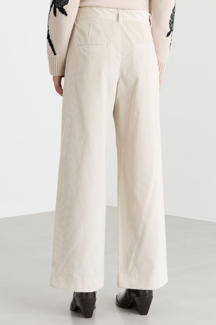 Pantalone in velluto - BIANCO - Intrend - 4