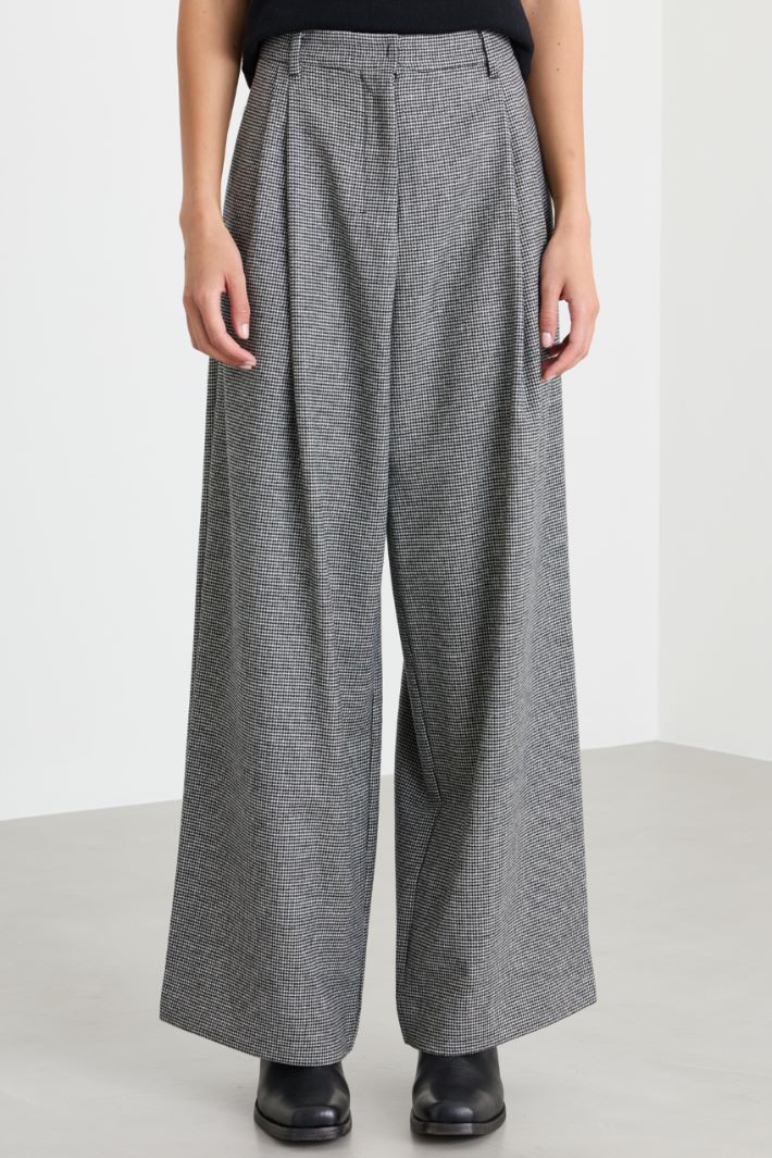 Wide-leg Saxony trousers - GREY - Intrend - 2