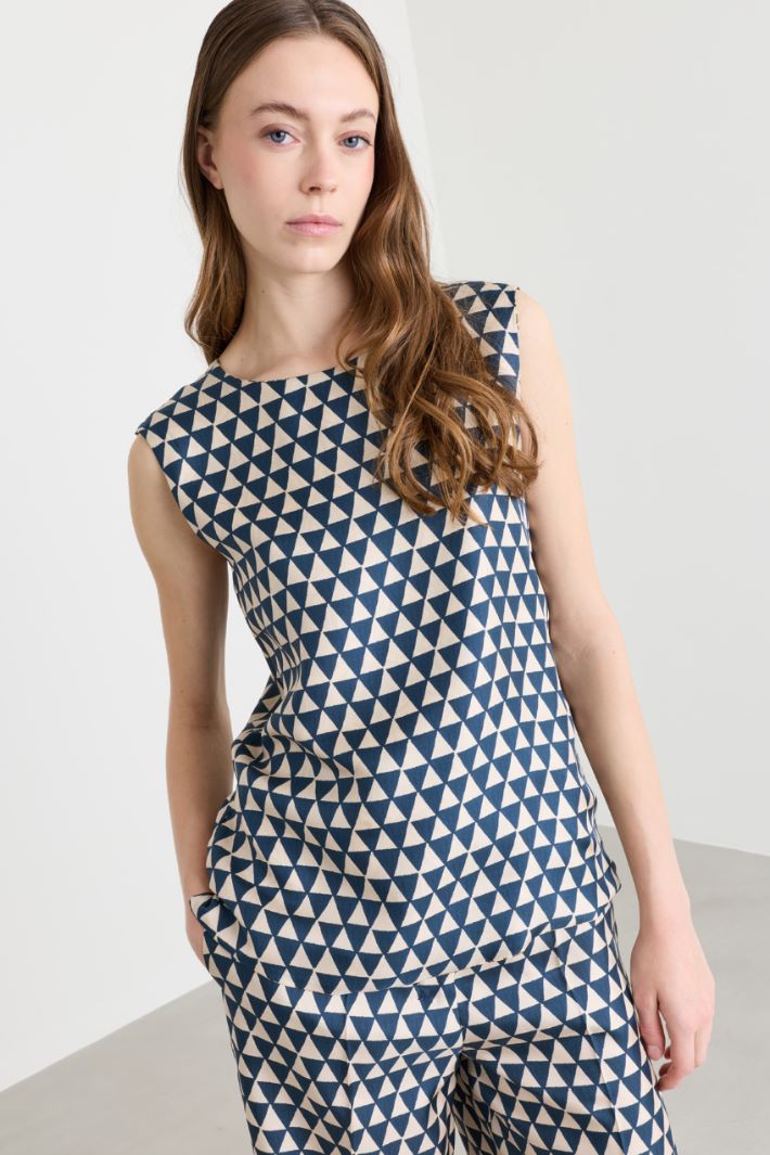 Top reversibile smanicato - CAMMELLO BLU - Intrend - 4