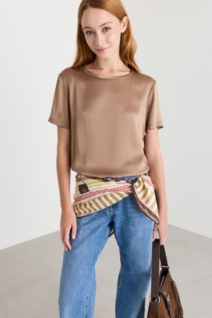 Top in raso - CAMMELLO - Intrend - 2