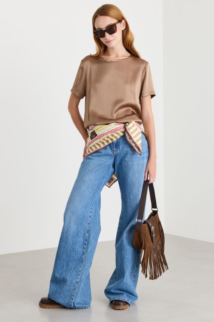 Top in raso - CAMMELLO - Intrend