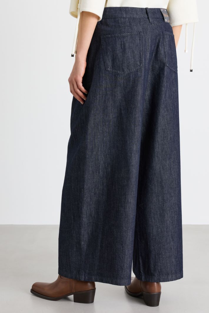 Jeans ampio con pinces - BLU - Intrend - 4