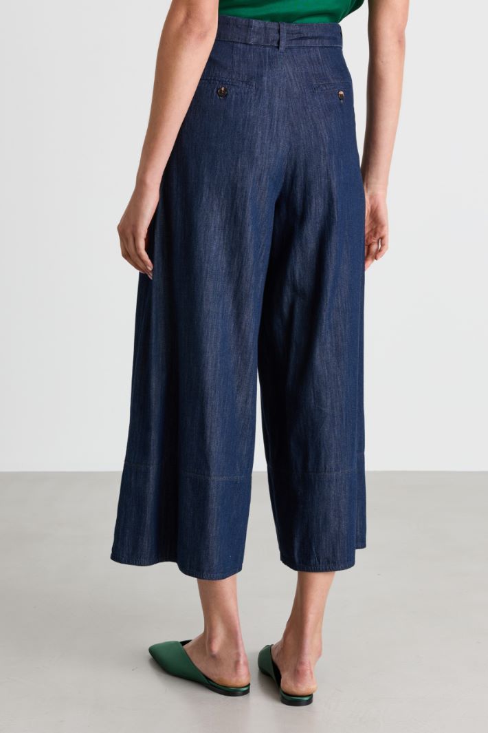 Weit geschnittene Cropped-Jeans - BLAU - Intrend - 4