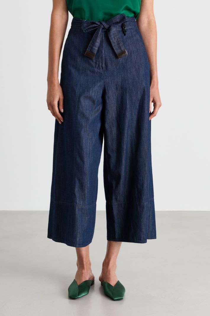 Weit geschnittene Cropped-Jeans - BLAU - Intrend - 2