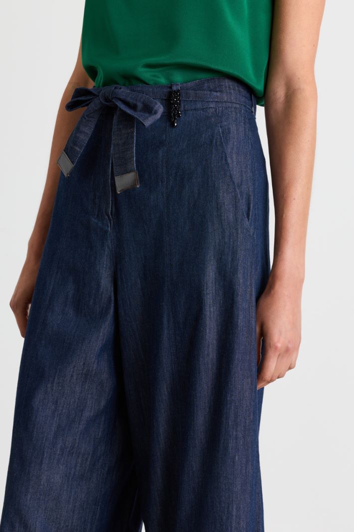 Weit geschnittene Cropped-Jeans - BLAU - Intrend - 3