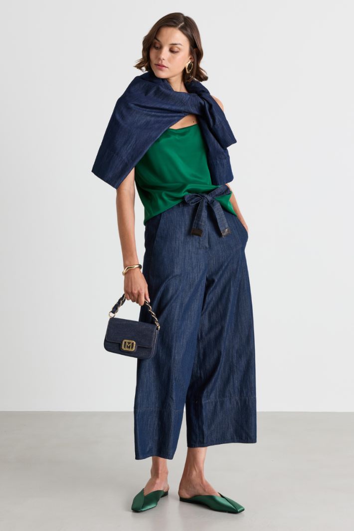 Weit geschnittene Cropped-Jeans - BLAU - Intrend