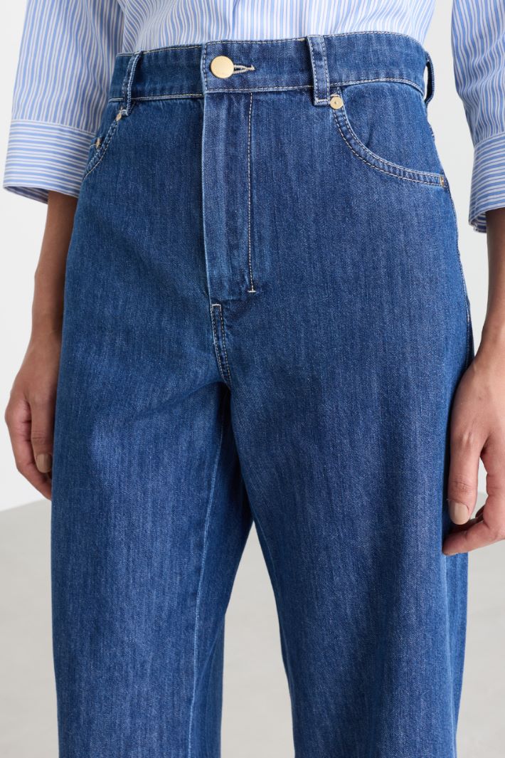 Jeans a gamba larga - BLU - Intrend - 3