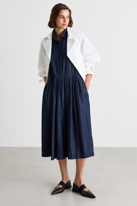 Sleeveless midi dress with jewelled appliqués - Intrend