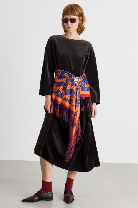 Smooth velvet dress - Intrend