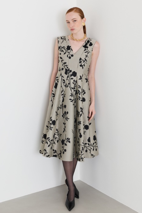 Abito Princesse in misto cotone jacquard