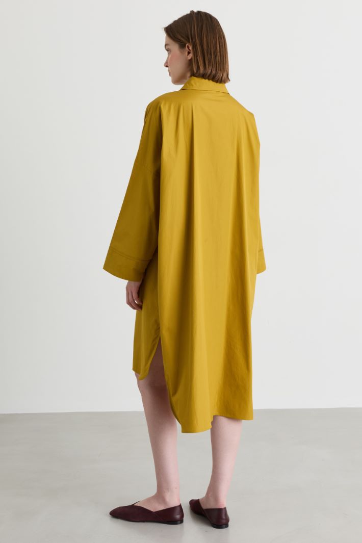 Poplin shirt dress - YELLOW - Intrend - 4