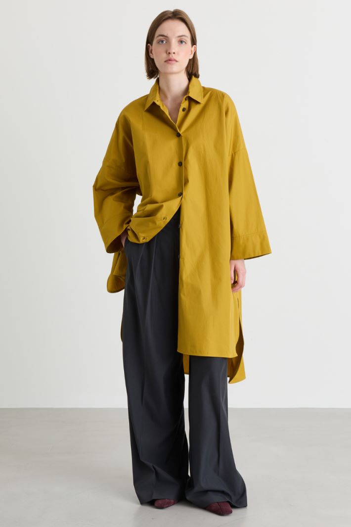 Poplin shirt dress - YELLOW - Intrend