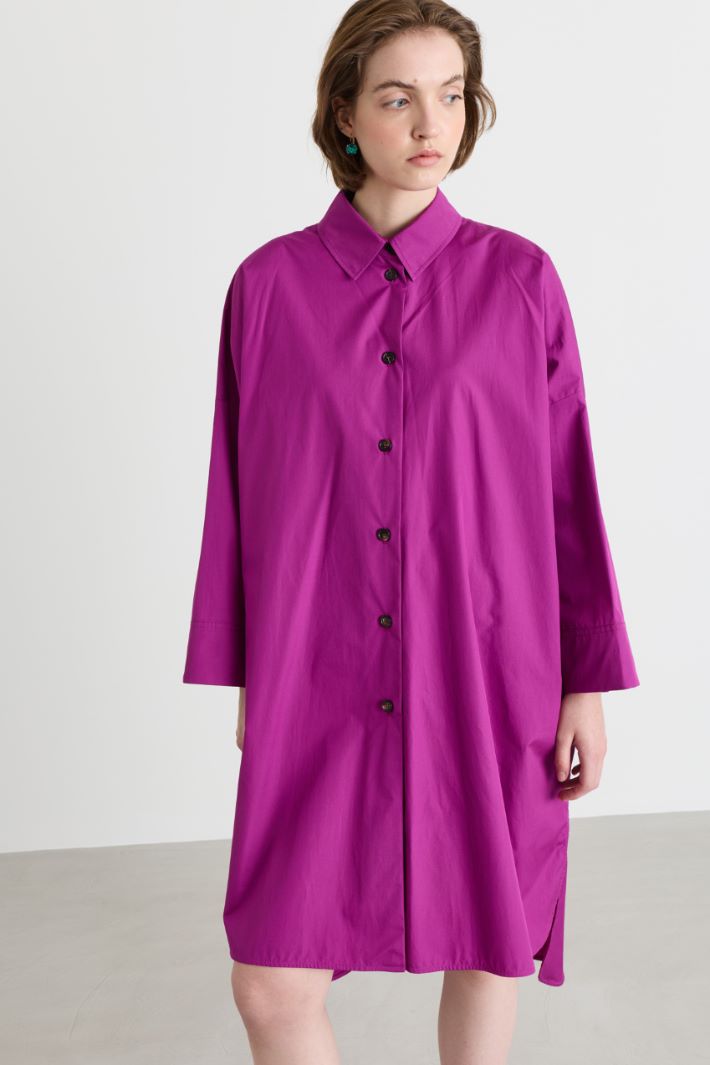 Poplin shirt dress - VIOLET - Intrend - 2