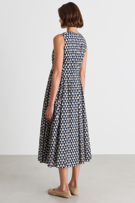 Abito midi in voile stampato