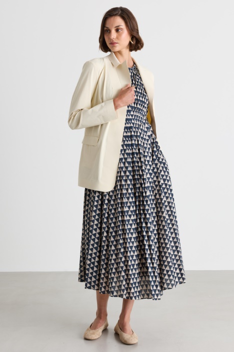 Printed voile midi dress - Intrend
