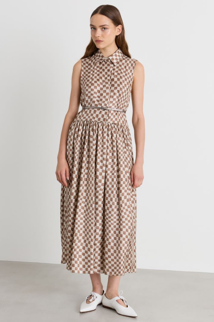 Twill shirt dress - BROWN - Intrend - 2