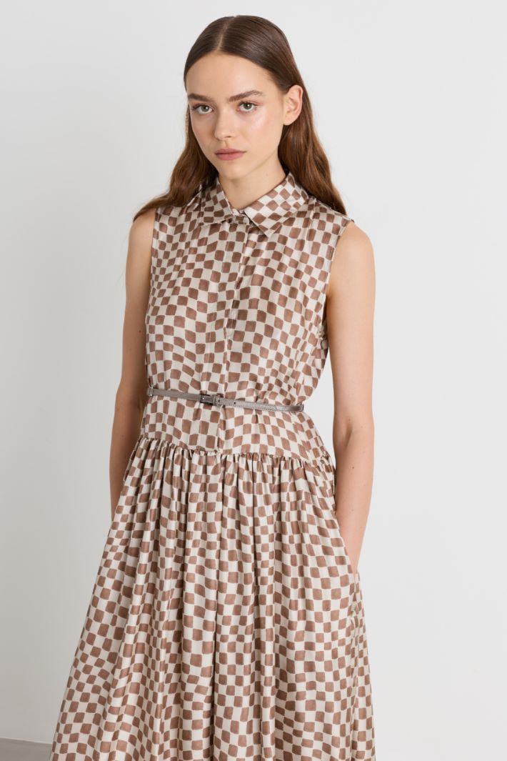 Twill shirt dress - BROWN - Intrend - 3