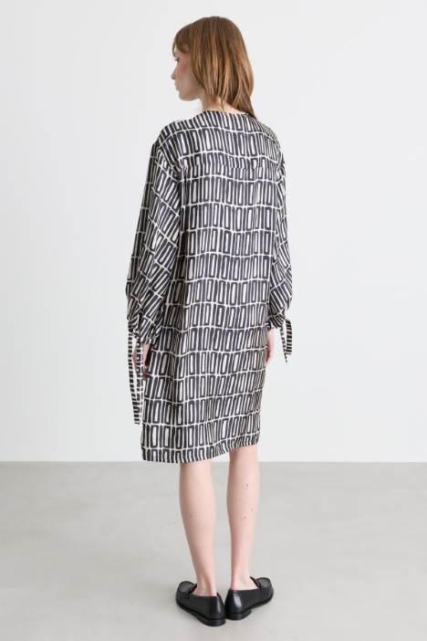 Abito in twill stampato