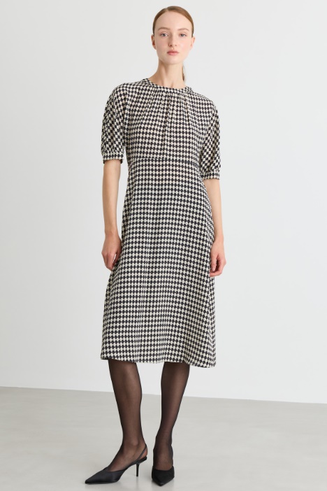 Abito in crepe de chine stampato