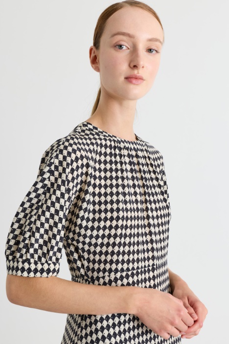 Abito in crepe de chine stampato