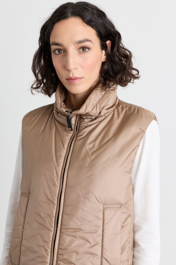 Gilet imbottito in tela antigoccia - CAMMELLO - Intrend - 3
