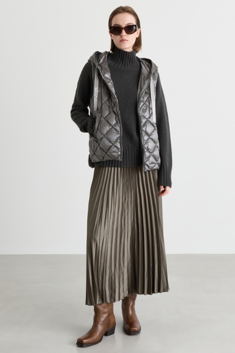 Padded water-repellent canvas gilet - Intrend