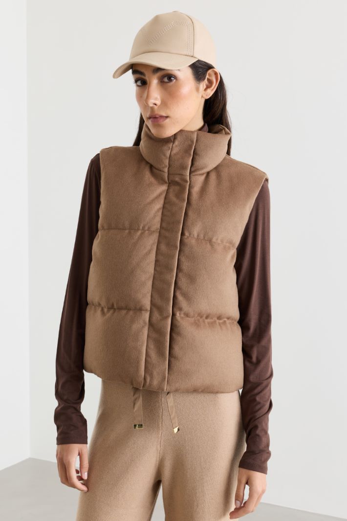 Padded gilet - CAMEL - Intrend - 2