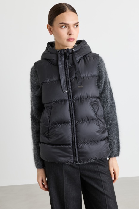Gilet imbottito in tela tecnica