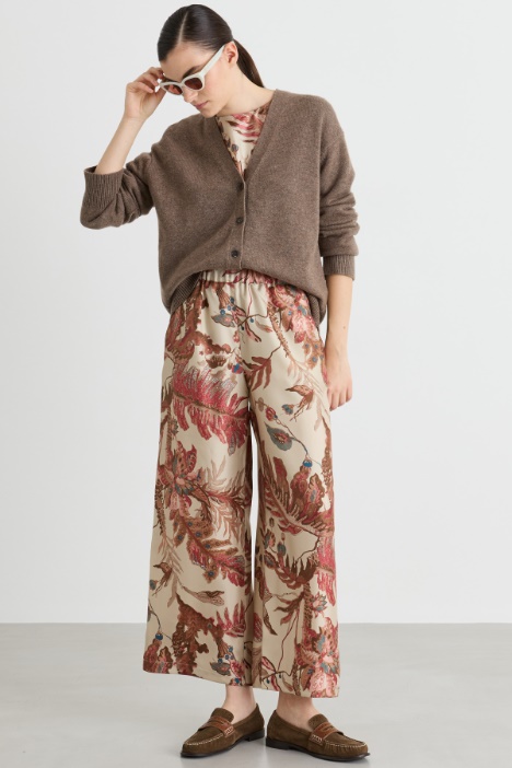 Cardigan mit Rippblenden - Intrend