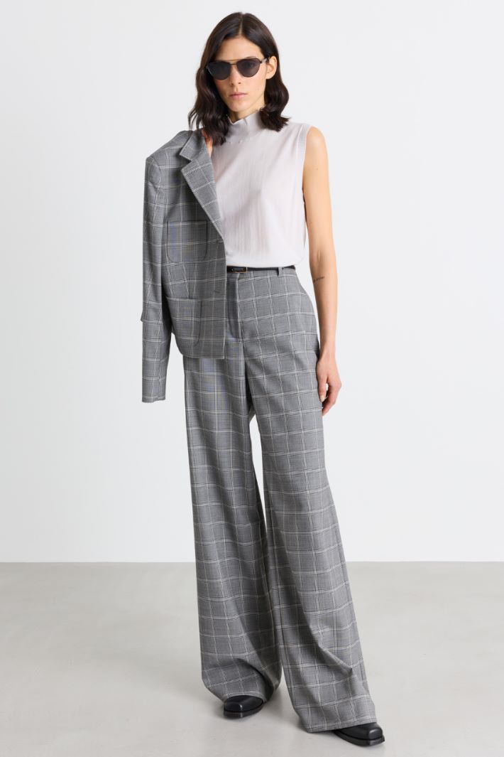 Pure wool mock-neck gilet - WHITE - Intrend