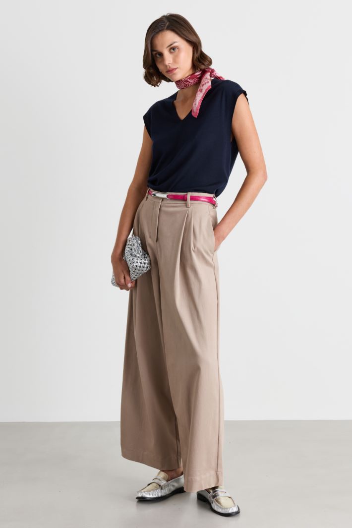 Gilet a spalla scesa - BLU - Intrend