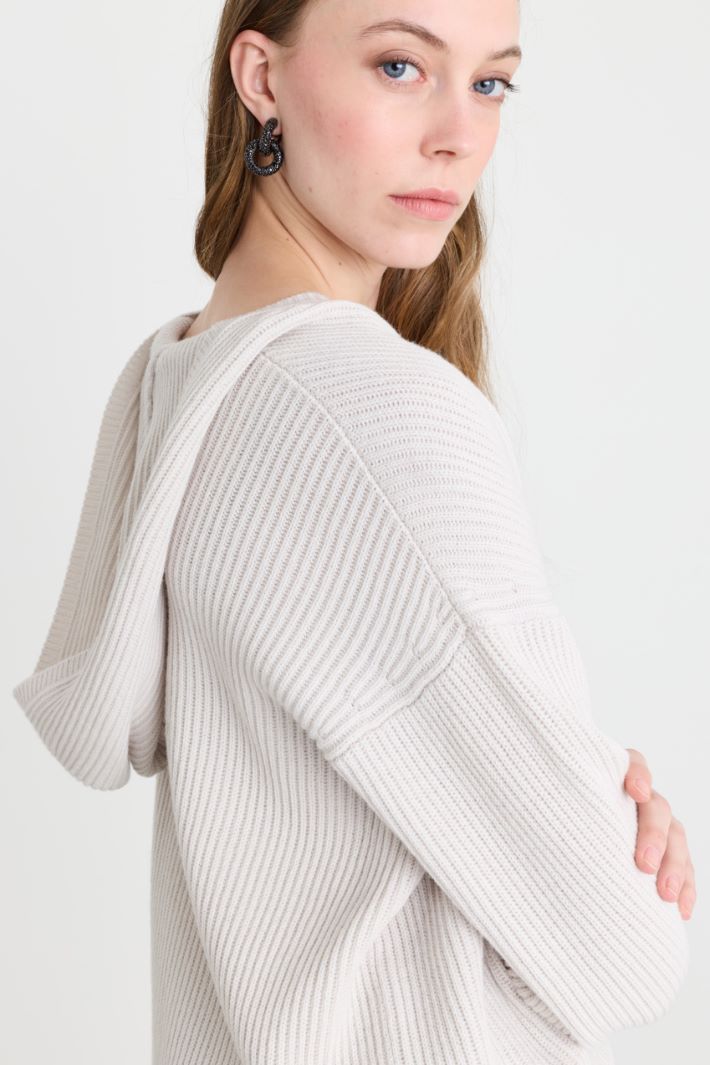 Hooded jumper - WHITE - Intrend - 3