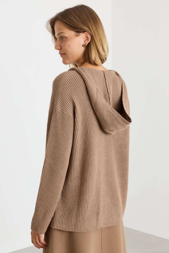 Maglia con cappuccio - CAMMELLO - Intrend - 4