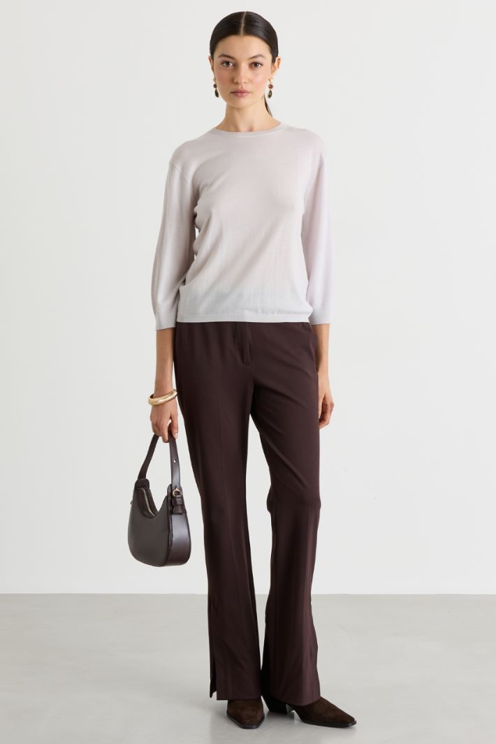 Maglia morbida a costine - BIANCO - Intrend