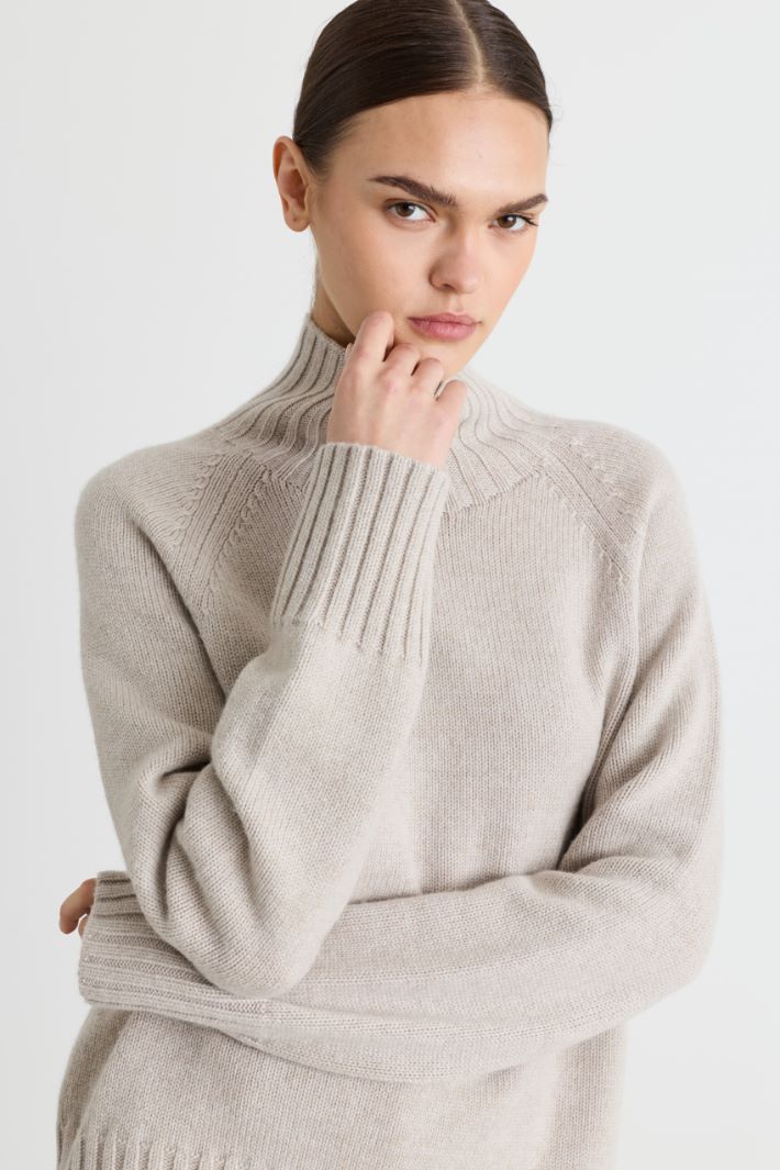 Pull à col roulé - BLANC - Intrend - 3