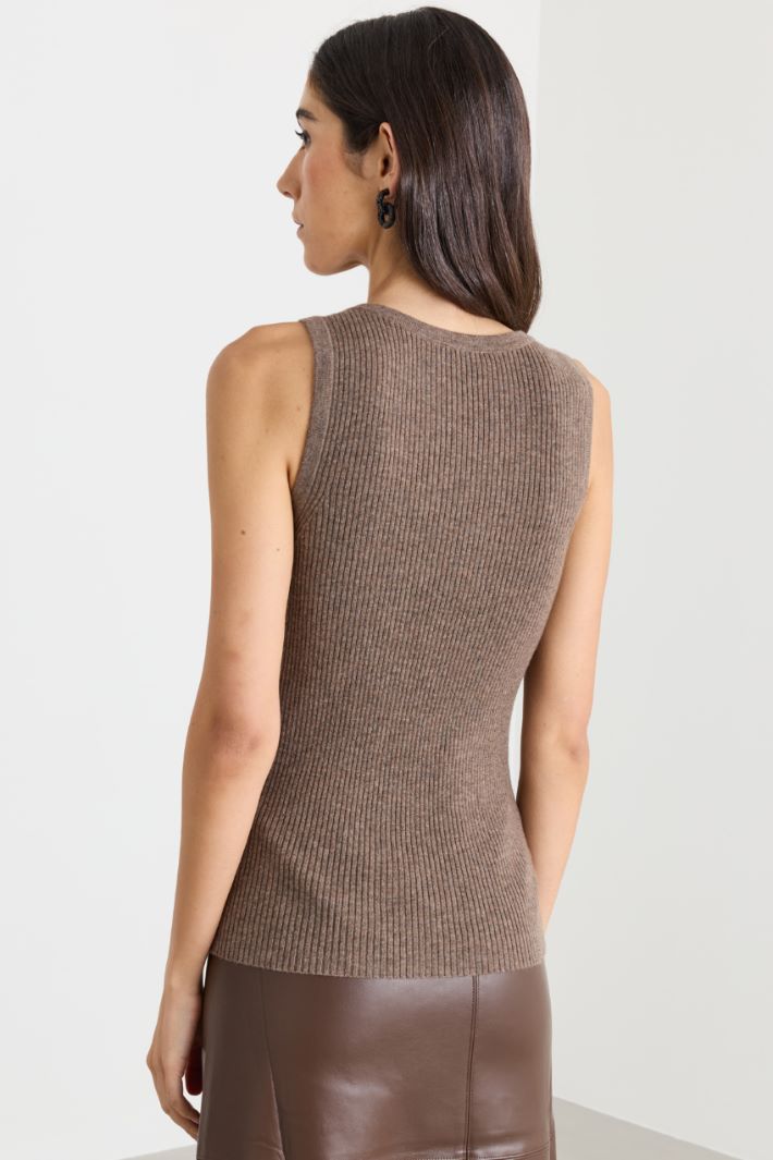 Top a costine - BEIGE - Intrend - 4