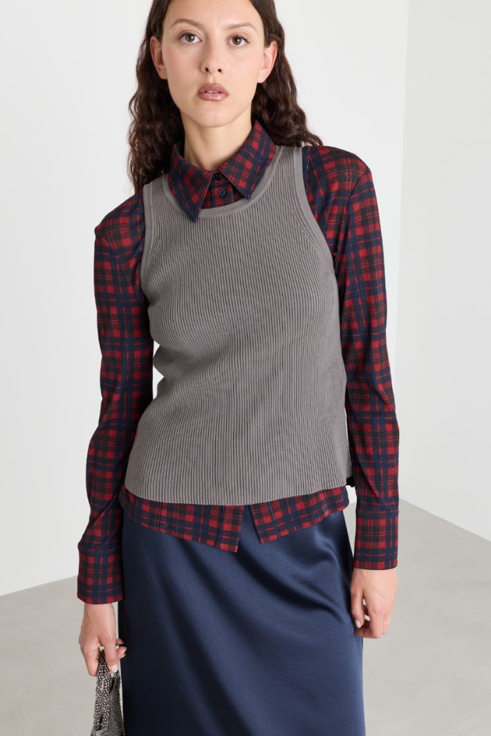 Knitted top - GREY - Intrend - 2