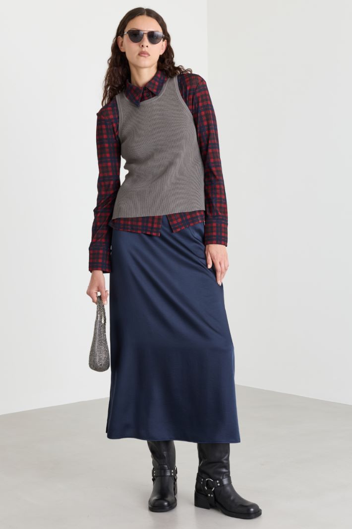 Knitted top - GREY - Intrend
