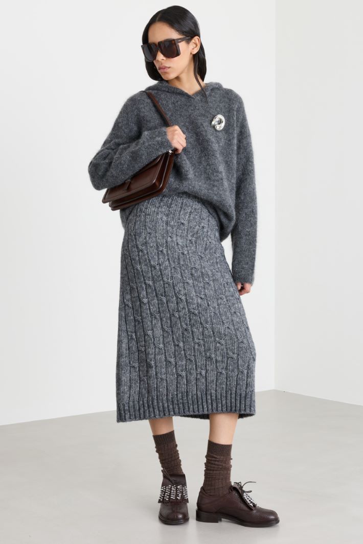 Felpa in filato morbido - GRIGIO - Intrend