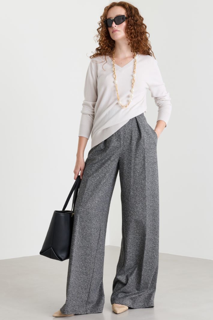 Maglia con scollo a V - BIANCO - Intrend