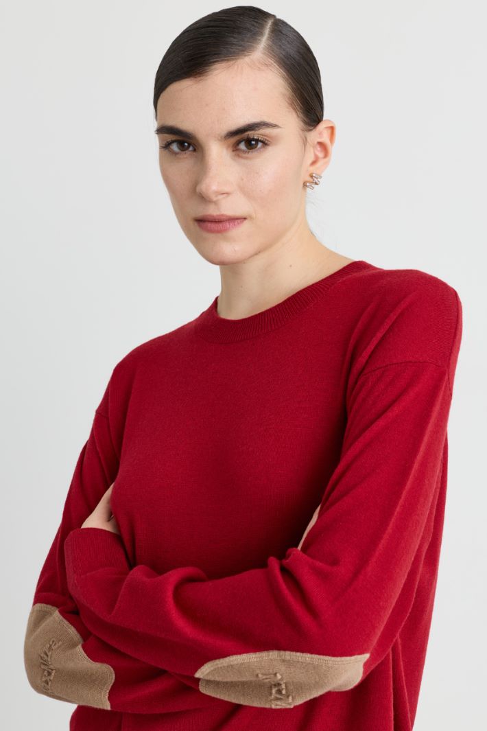 Maglia con toppe - ROSSO - Intrend - 3